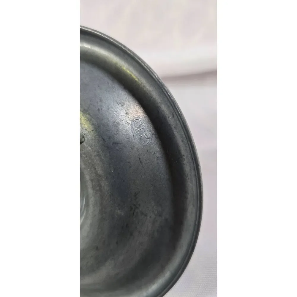 Antique Pewter Chamberstick Candle Holders